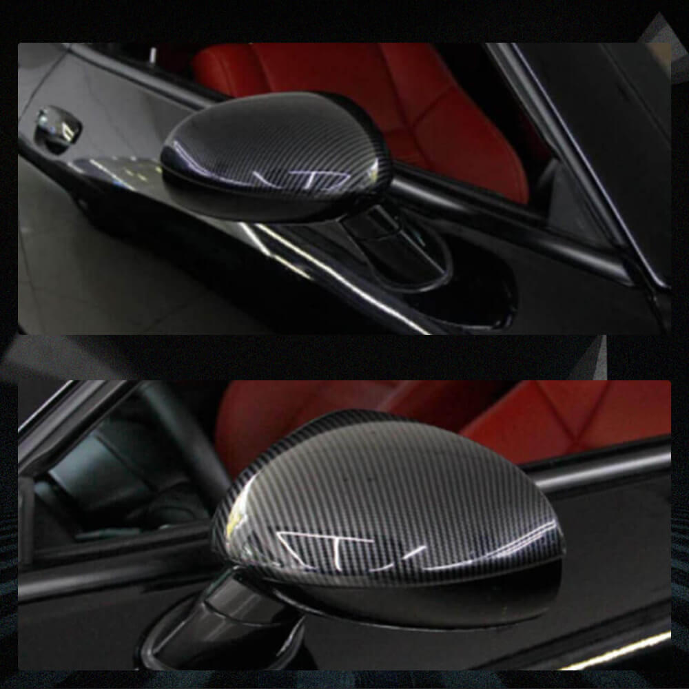 Fits for Dodge Challenger Coupe 09-22 Dry Carbon Fiber Side Rearview Mirror Cover Caps Add-on