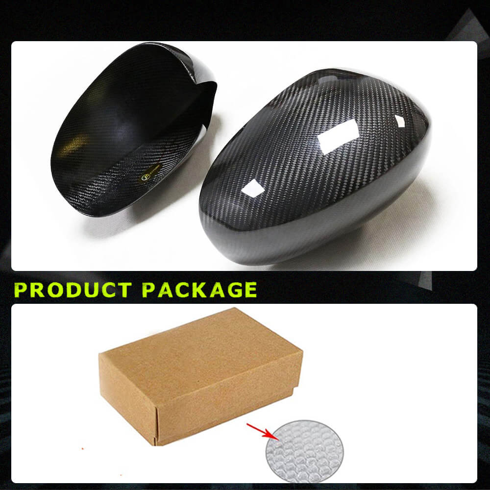 Fits for Dodge Challenger Coupe 09-22 Dry Carbon Fiber Side Rearview Mirror Cover Caps Add-on