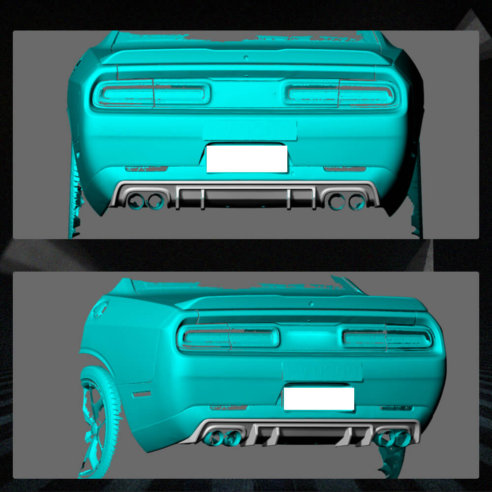 Fits for Dodge Challenger Coupe 15-22 Carbon Fiber Rear Bumper Diffuser