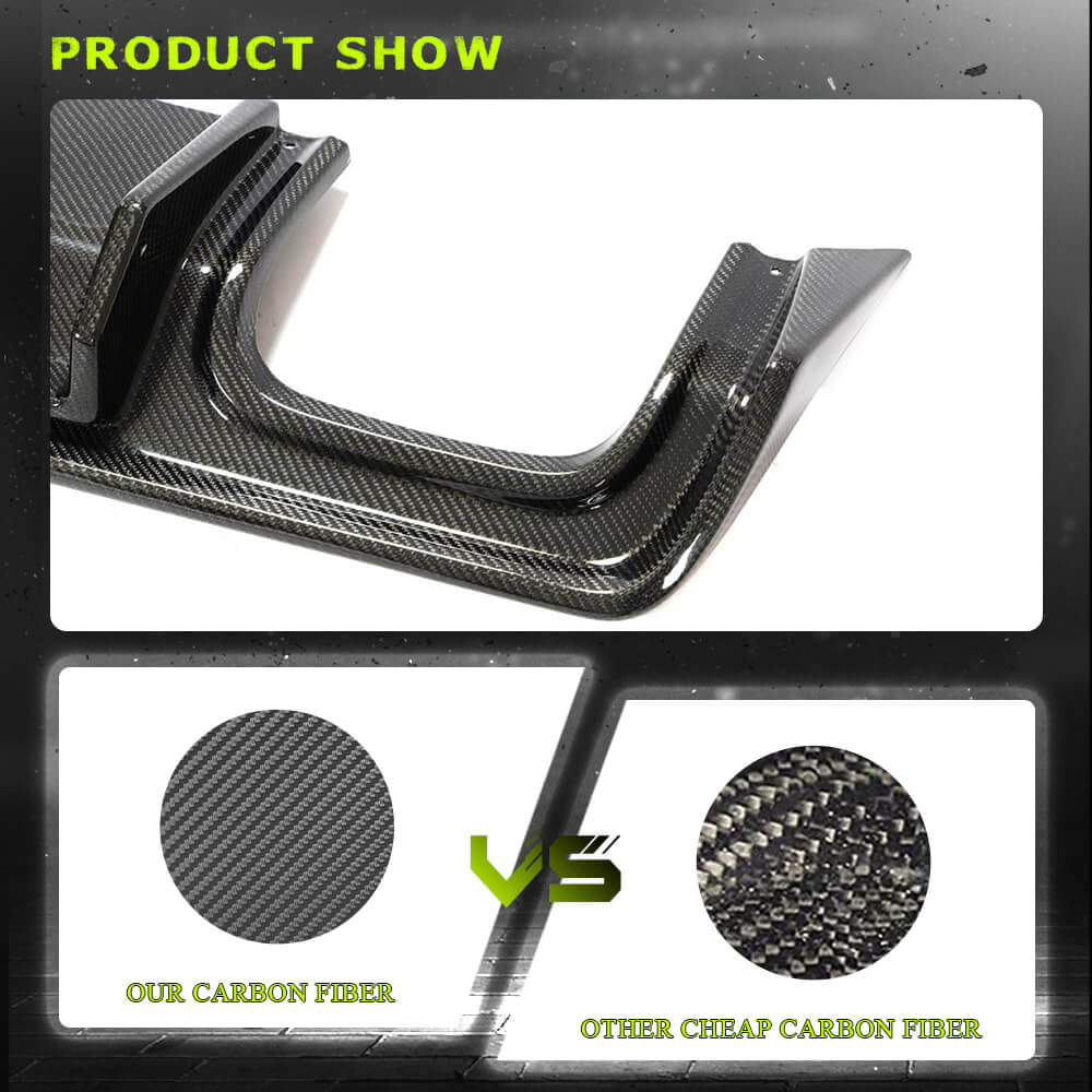 Fits for Dodge Challenger Coupe 15-22 Carbon Fiber Rear Bumper Diffuser