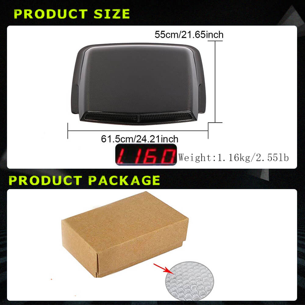Fits for Dodge Challenger Coupe Carbon Fiber Engine Hood Cover Air Vent