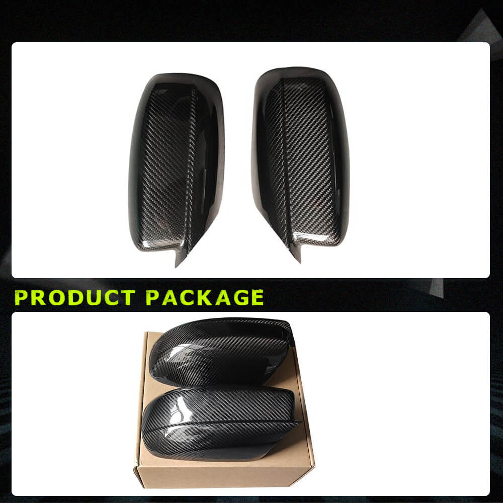 Fits for Dodge Charger Sedan 10-22 Dry Carbon Fiber Side Rearview Mirror Cover Caps Add-on