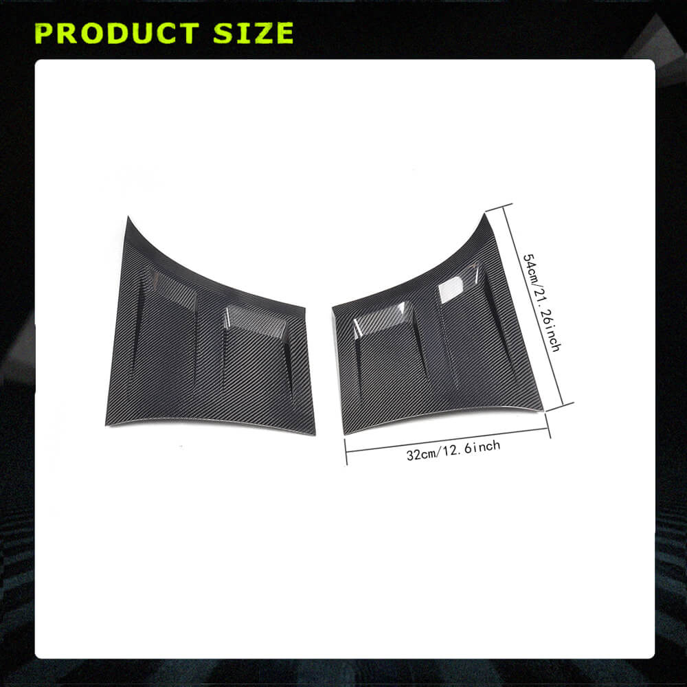 Fits for Ford Mustang GT Coupe 2-Door 15-17 Carbon Fiber Car Fender Vents Trim