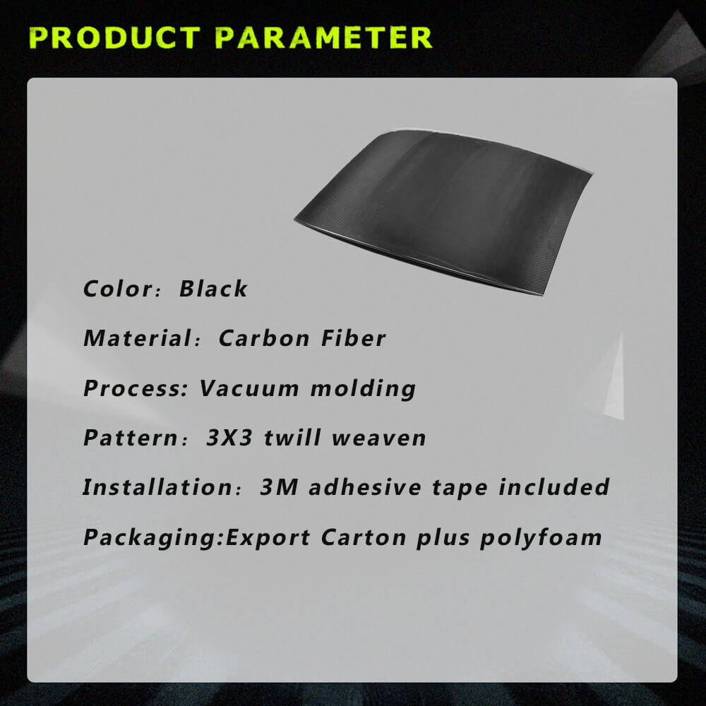 Fits for Ford Mustang GT Coupe 2-Door 15-17 Carbon Fiber Car Roof