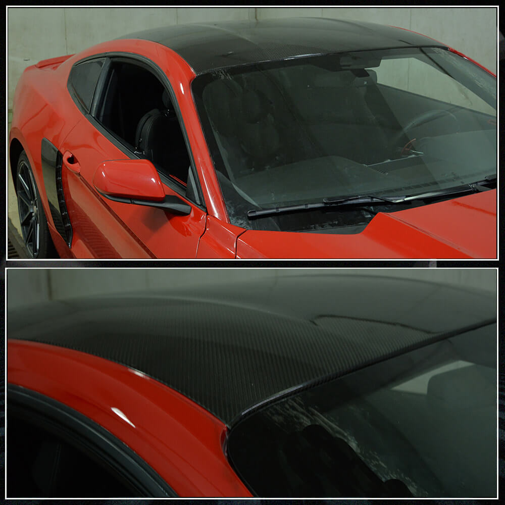 Fits for Ford Mustang GT Coupe 2-Door 15-17 Carbon Fiber Car Roof