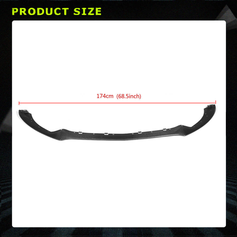 Fits for Ford Mustang GT Coupe 2-Door 15-17 Carbon Fiber Front Chin Lip Splitter