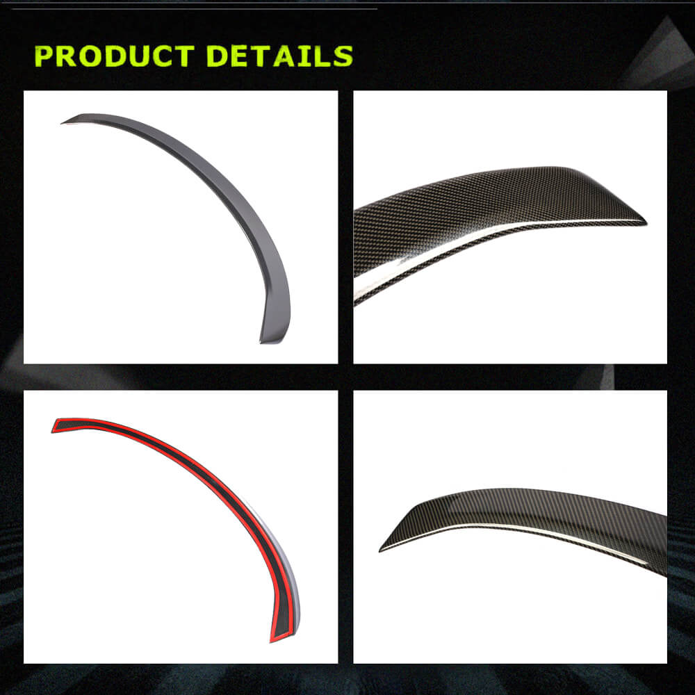 Fits for Tesla Model 3 Sedan 16-20 Carbon Fiber Rear Trunk Boot Spoiler Wing Lip