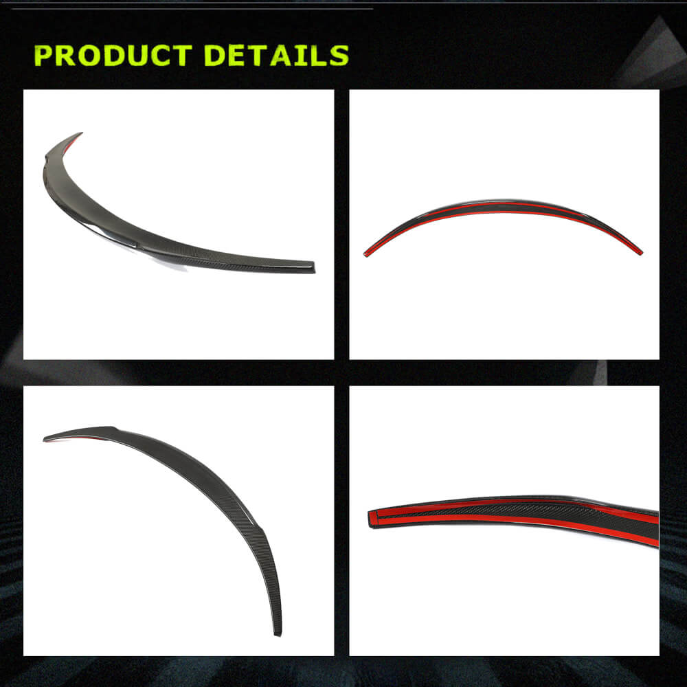 Fits for Tesla Model 3 Sedan 16-20 Carbon Fiber Rear Trunk Spoiler Wing Lip