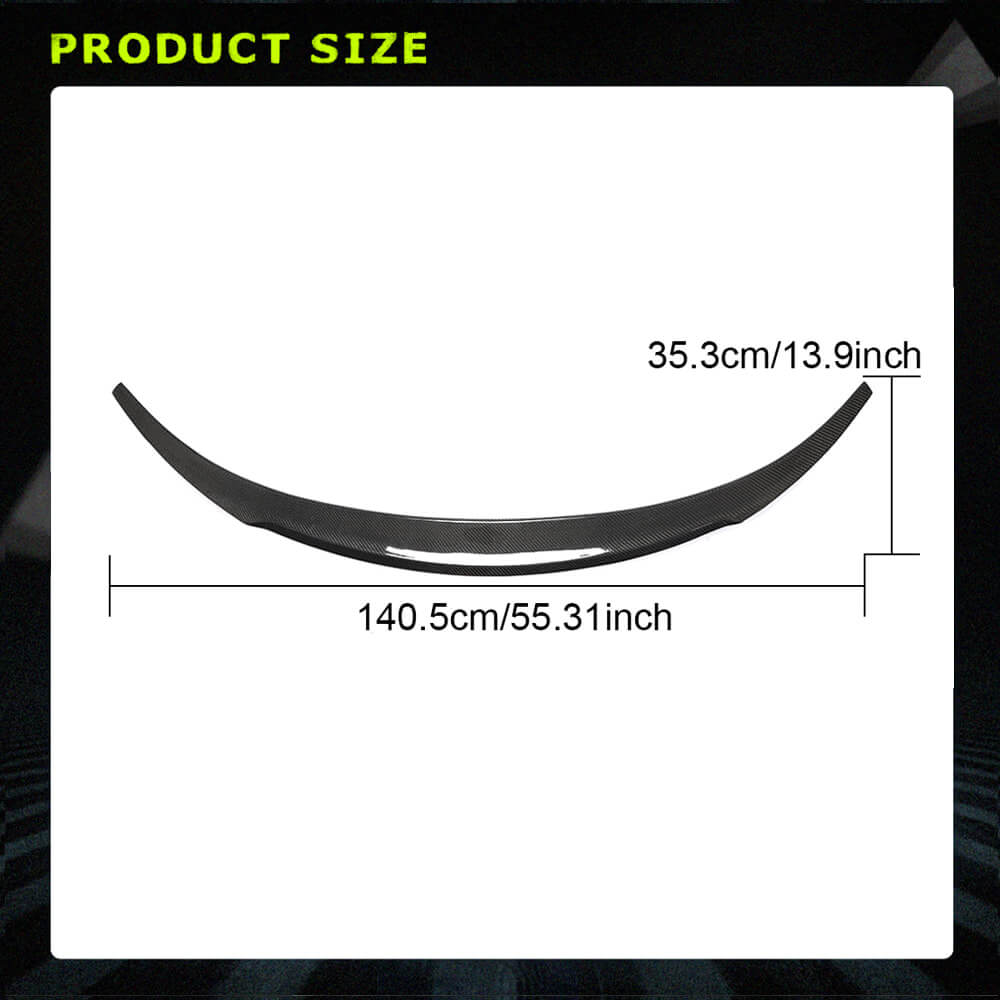 Fits for Tesla Model 3 Sedan 16-20 Carbon Fiber Rear Trunk Spoiler Wing Lip