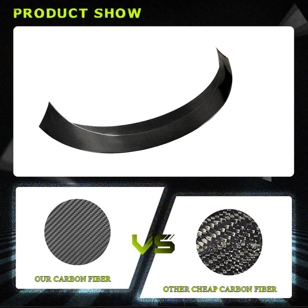Fits for Tesla Model 3 Sedan 16-22 Carbon Fiber Rear Trunk Spoiler Wing Lip