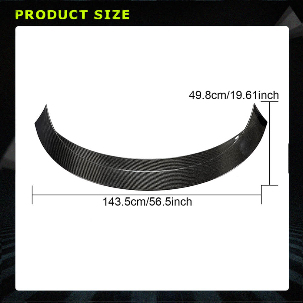 Fits for Tesla Model 3 Sedan 16-22 Carbon Fiber Rear Trunk Spoiler Wing Lip