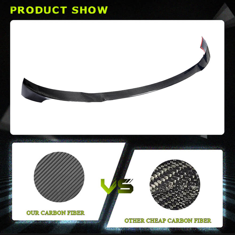 Fits for Tesla Model 3 Sedan Carbon Fiber Front Bumper Lip Chin Spoiler