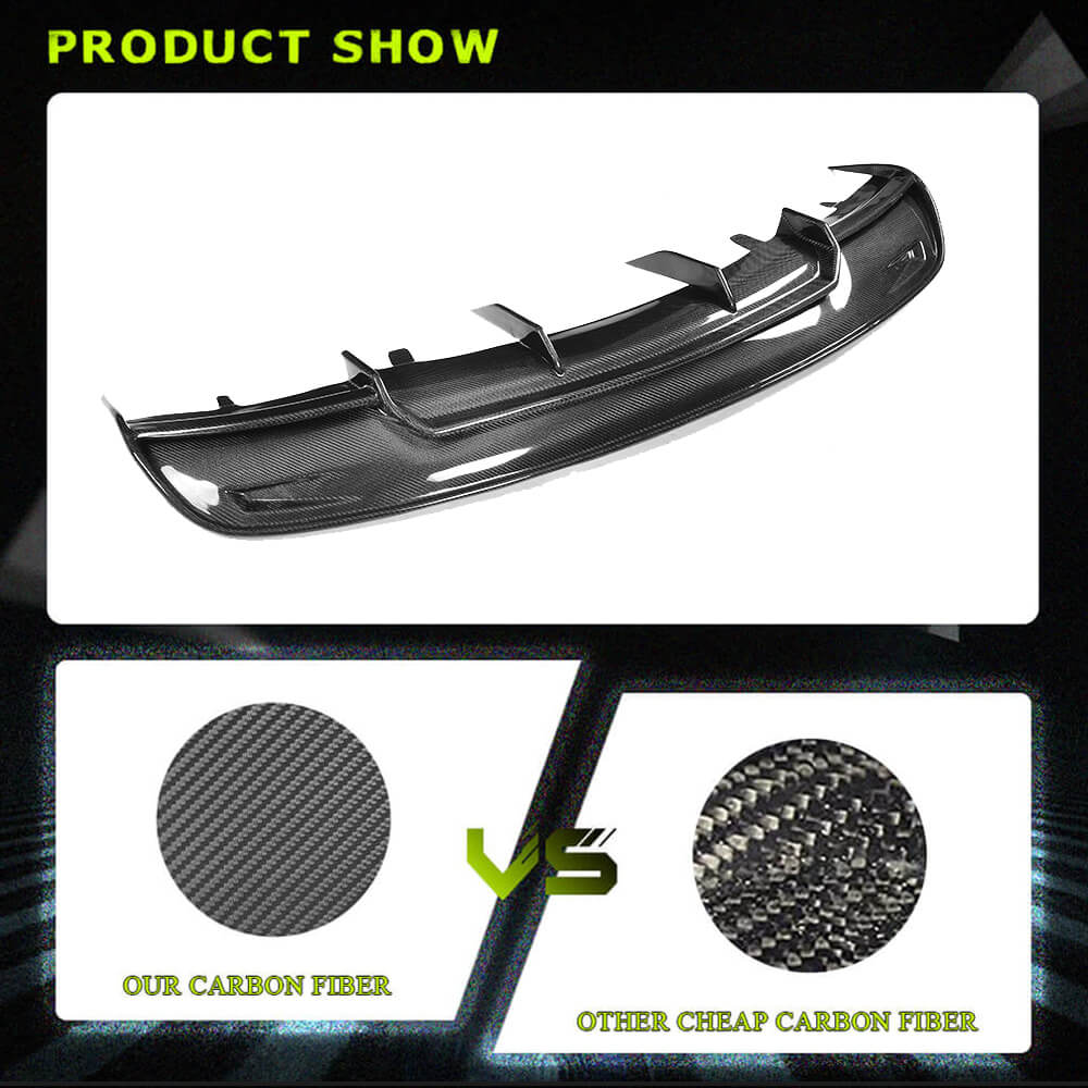 Fits for Tesla Model S 12-15 Carbon Fiber Rear Bumper Diffuser