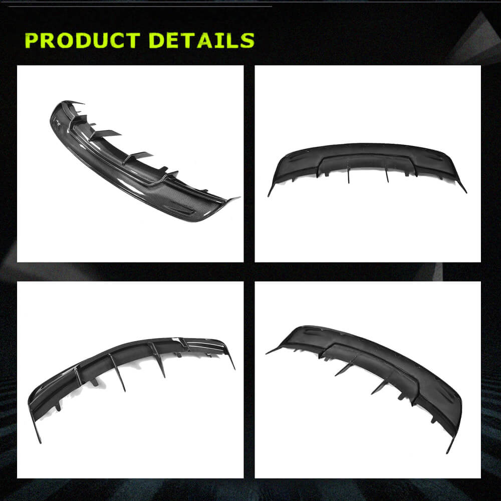 Fits for Tesla Model S 12-15 Carbon Fiber Rear Bumper Diffuser