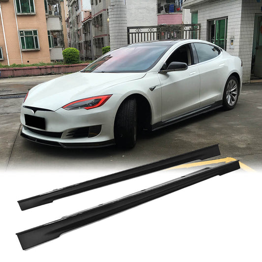 Fits for Tesla Model S 12-20 Carbon Fiber Side Skirts Extension
