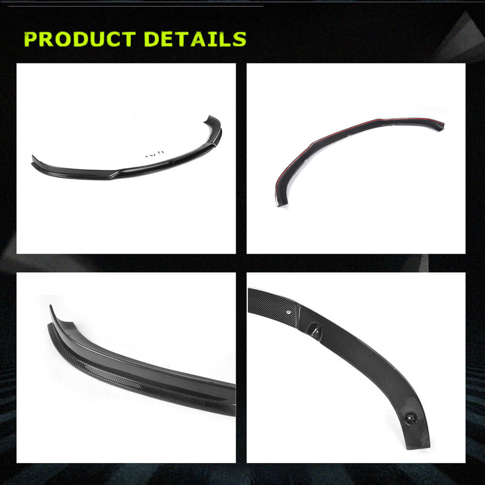 Fits for Tesla Model S 2016-2020 Carbon Fiber Front Bumper Lip Chin Spoiler