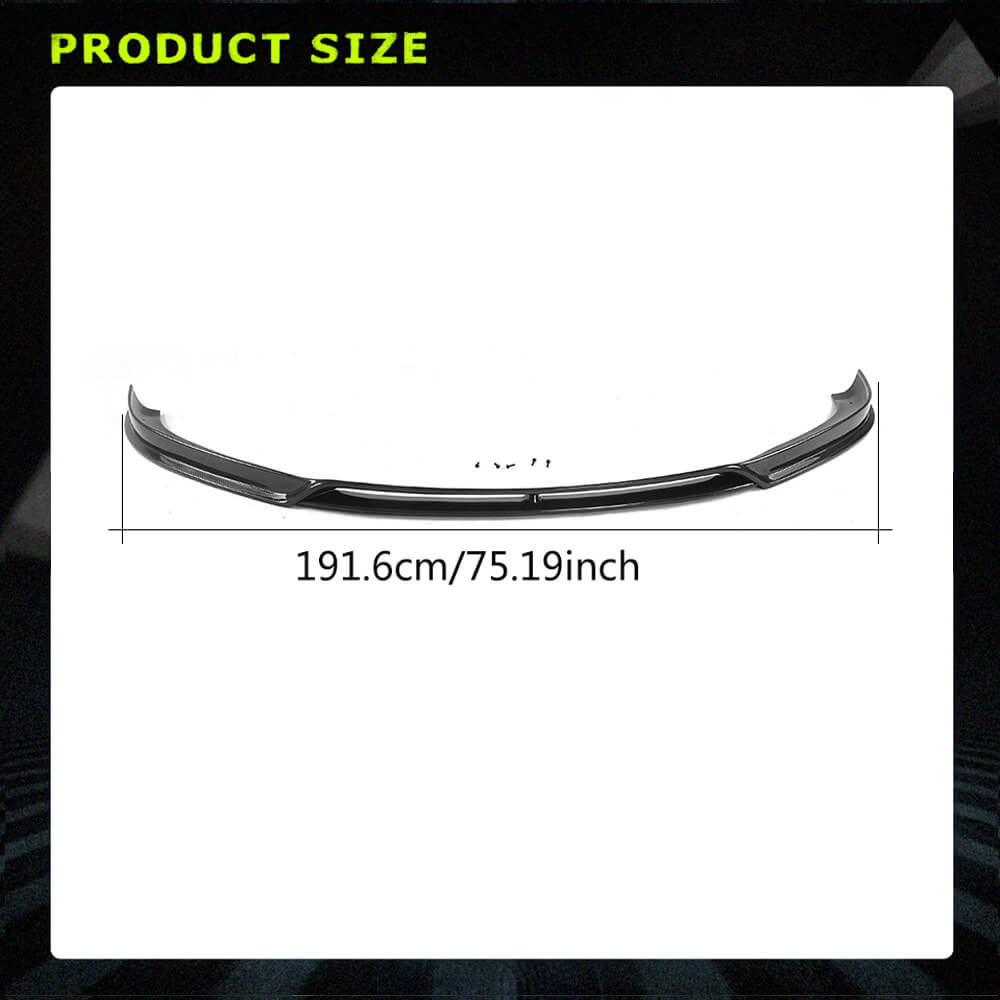 Fits for Tesla Model S 2016-2020 Carbon Fiber Front Bumper Lip Chin Spoiler