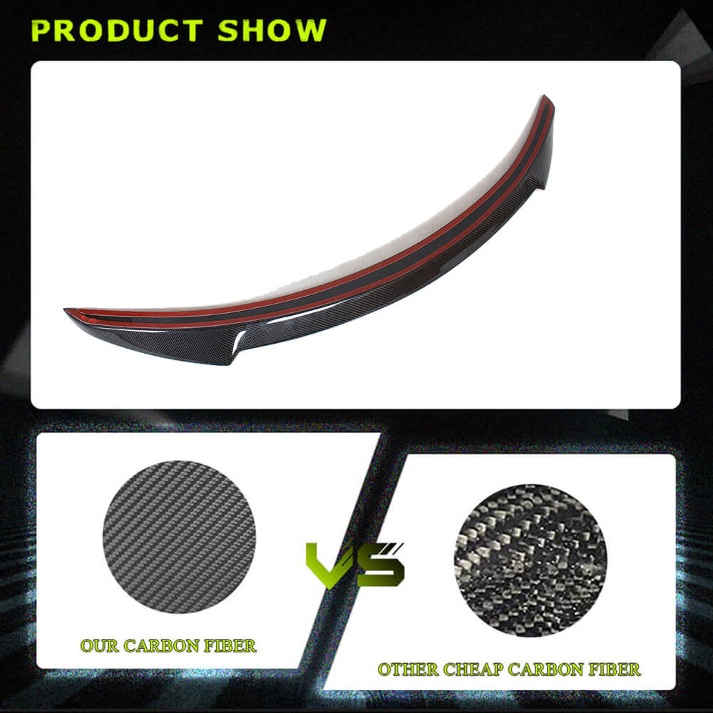 Fits for Tesla Model S Pre-facelift Carbon Fiber Rear Trunk Spoiler Wing
