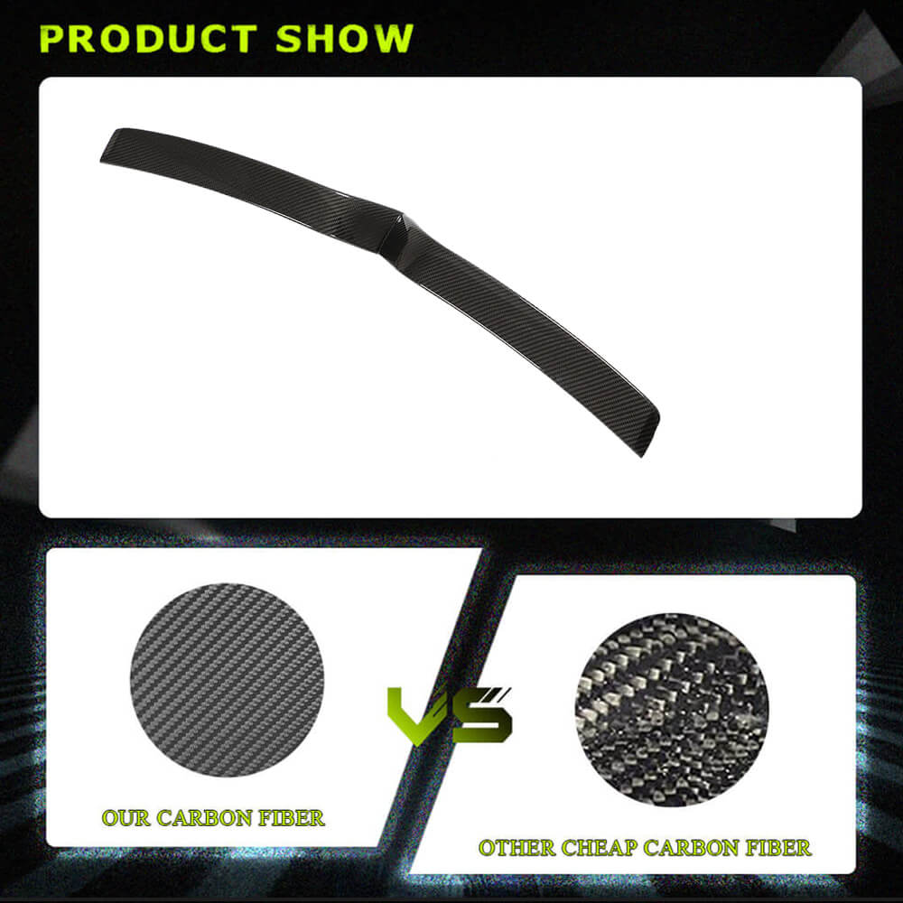 Fits for Tesla Model S Sedan 12-20 Carbon Fiber Front Grille Frame Cover Trim