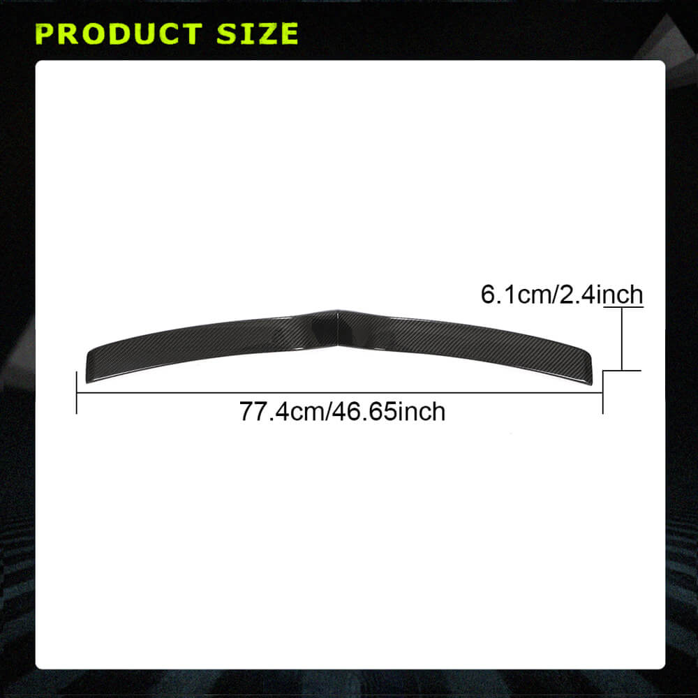 Fits for Tesla Model S Sedan 12-20 Carbon Fiber Front Grille Frame Cover Trim