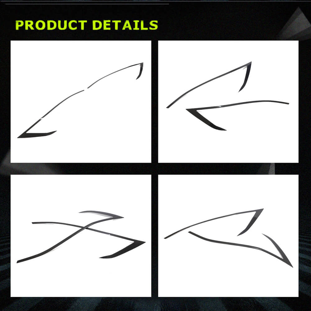 Fits for Tesla Model S Sedan 12-20 Carbon Fiber Headlight Eyelid Eyebrows