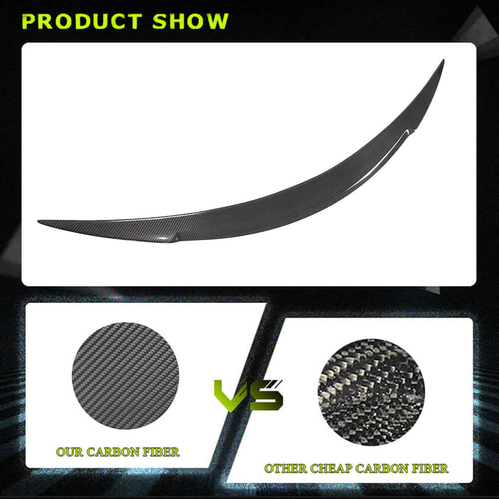 Fits for Tesla Model S Sedan 12-20 Carbon Fiber Rear Trunk Spoiler Wing