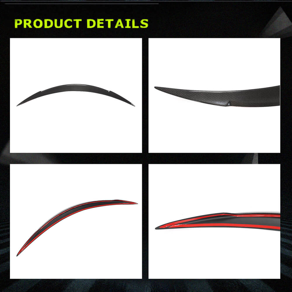 Fits for Tesla Model S Sedan 12-20 Carbon Fiber Rear Trunk Spoiler Wing