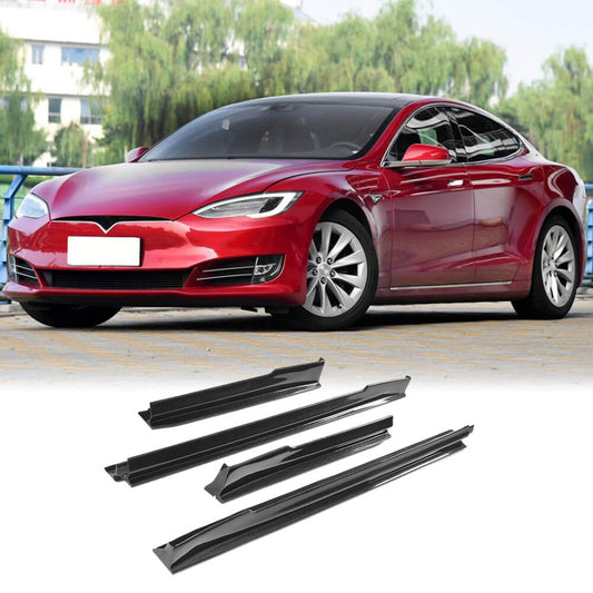 Fits for Tesla Model S Sedan 12-20 Carbon Fiber Side Skirts Extension