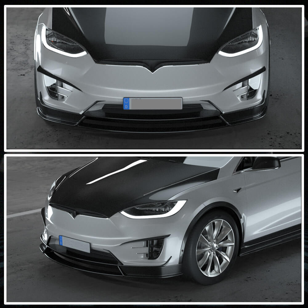 Fits for Tesla Model X Carbon Fiber Front Bumper Air Fender Vents