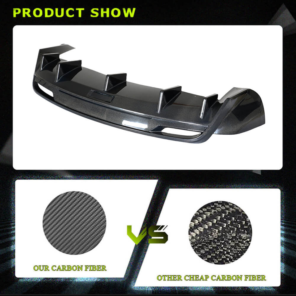 Fits for Tesla Model X Carbon Fiber Rear Bumper Diffuser
