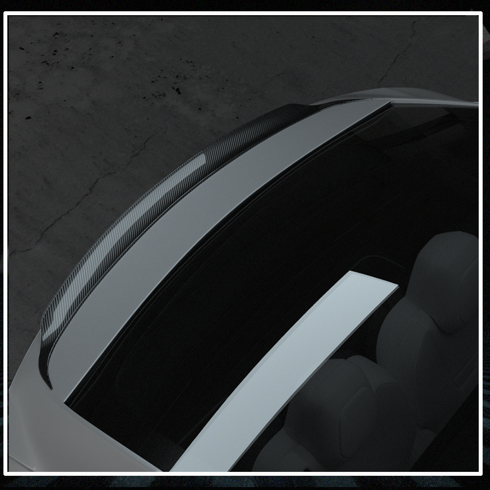 Fits for Tesla Model X Carbon Fiber Rear Trunk Boot Spoiler Wing Lip