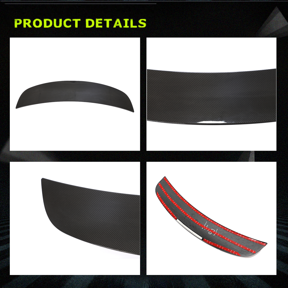 Fits for Tesla Model X Carbon Fiber Rear Trunk Boot Spoiler Wing Lip
