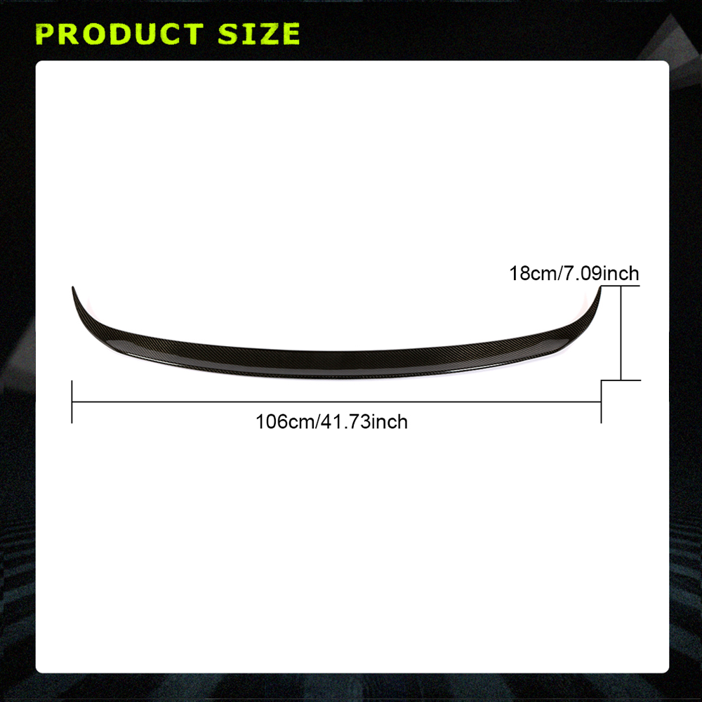 Fits for Tesla Model X Carbon Fiber Rear Trunk Boot Spoiler Wing Lip