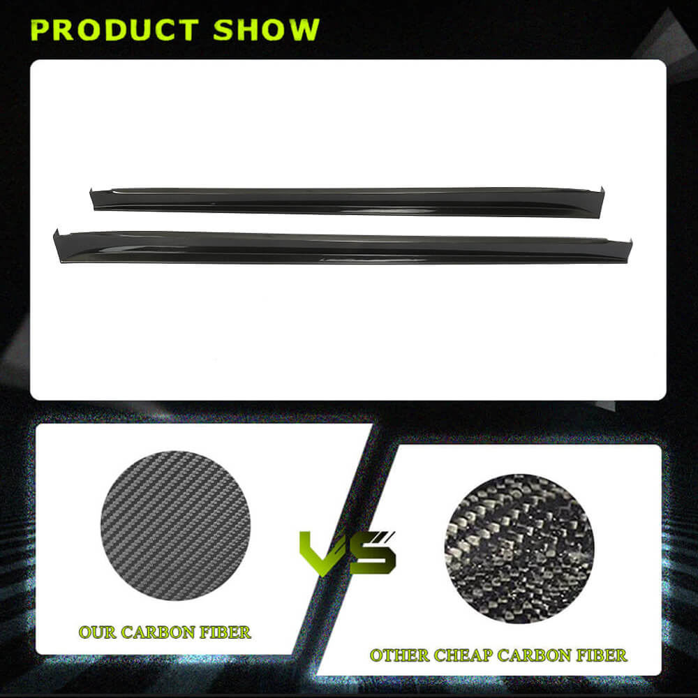 Fits for Tesla Model X Carbon Fiber Side Skirts Extension Lip