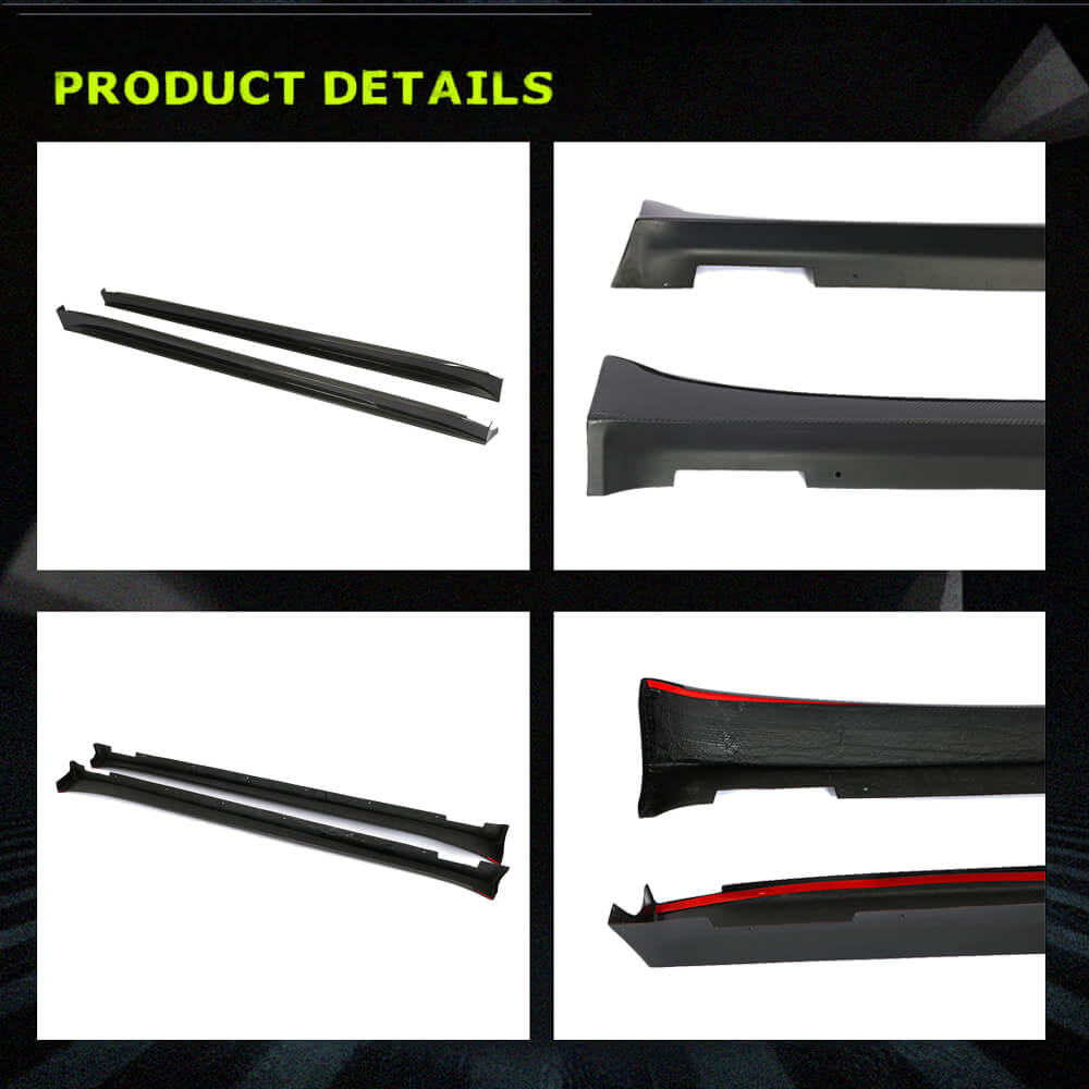 Fits for Tesla Model X Carbon Fiber Side Skirts Extension Lip