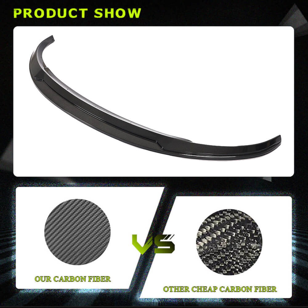 Fits for Tesla Model Y Carbon Fiber Front Bumper Lip Chin Spoiler
