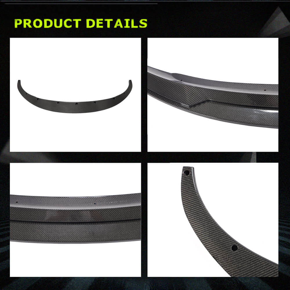 Fits for Tesla Model Y Carbon Fiber Front Bumper Lip Chin Spoiler