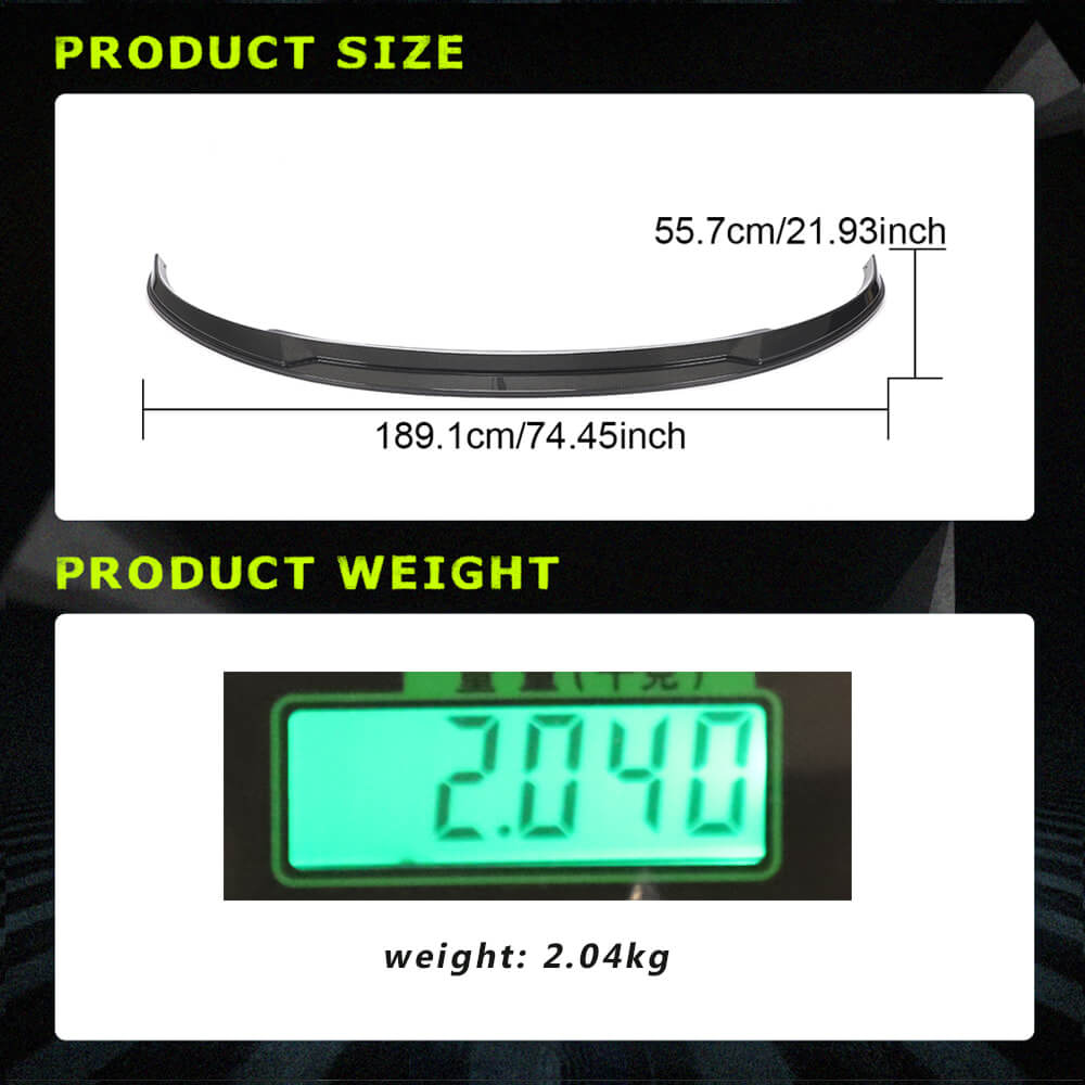 Fits for Tesla Model Y Carbon Fiber Front Bumper Lip Chin Spoiler