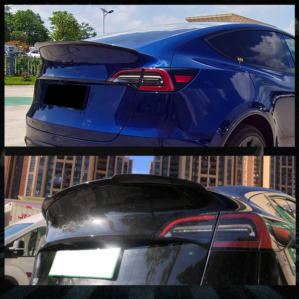 Fits for Tesla Model Y Carbon Fiber Rear Trunk Boot Spoiler Wing Lip