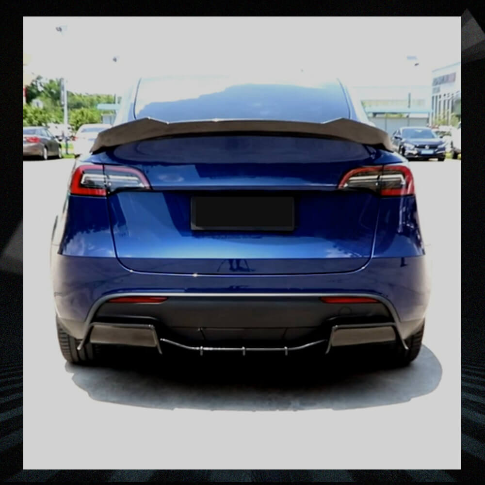 Fits for Tesla Model Y Carbon Fiber Rear Trunk Boot Spoiler Wing Lip