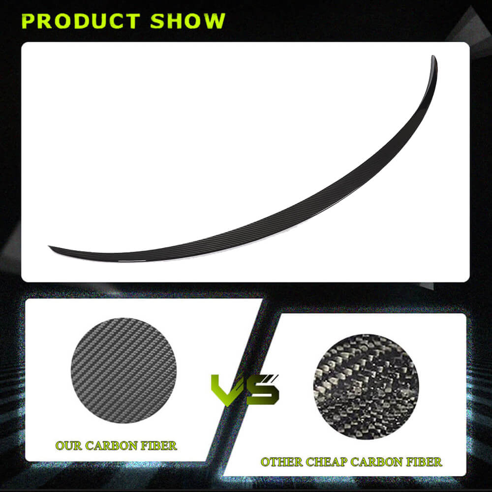 Fits for Tesla Model Y Carbon Fiber Rear Trunk Boot Spoiler Wing Lip