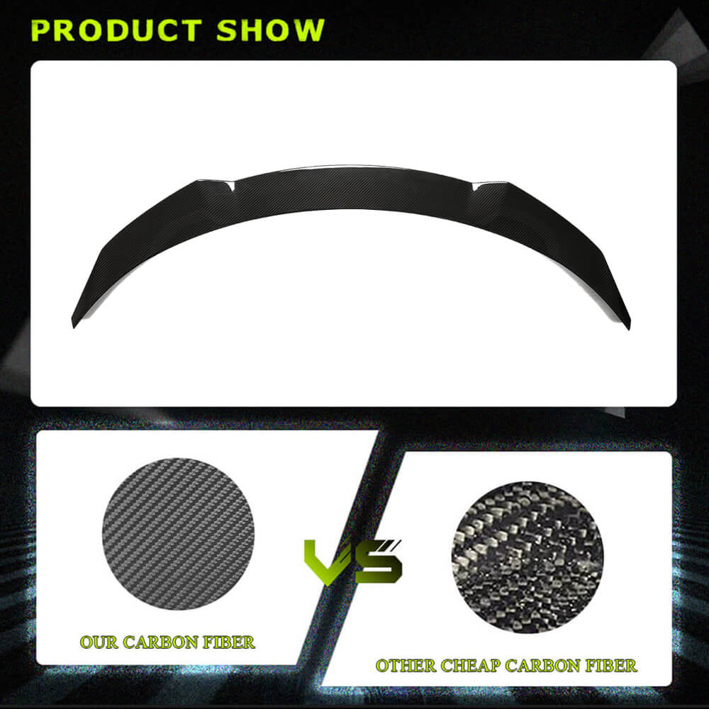 Fits for Tesla Model Y Carbon Fiber Rear Trunk Boot Spoiler Wing Lip