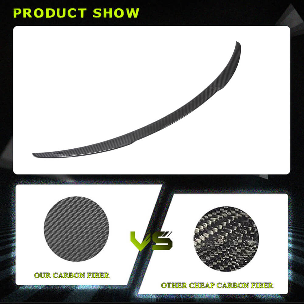 Fits for Tesla Model Y Carbon Fiber Rear Trunk Boot Spoiler Wing Lip