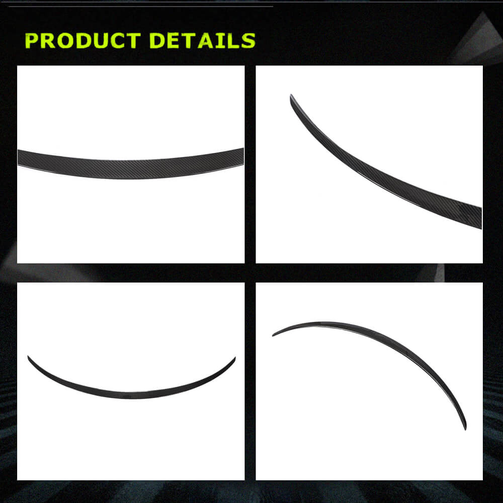 Fits for Tesla Model Y Carbon Fiber Rear Trunk Boot Spoiler Wing Lip