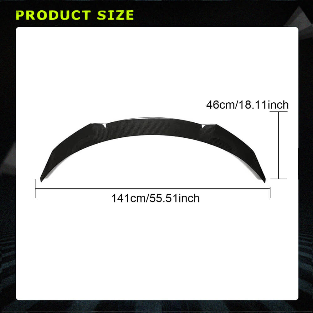 Fits for Tesla Model Y Carbon Fiber Rear Trunk Boot Spoiler Wing Lip