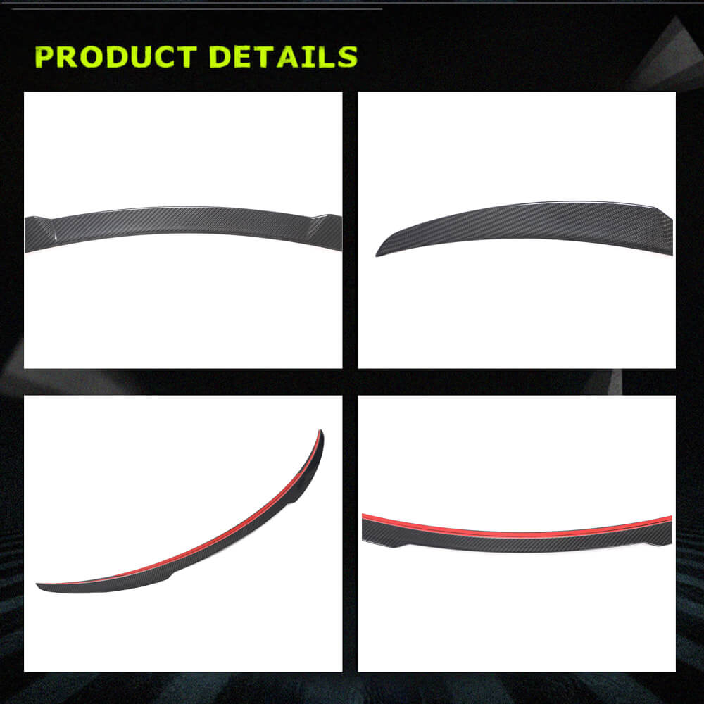 Fits for Tesla Model Y Carbon Fiber Rear Trunk Boot Spoiler Wing Lip