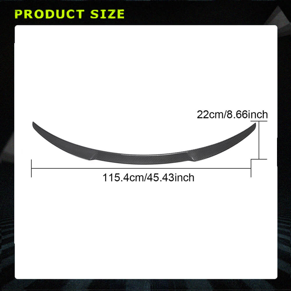 Fits for Tesla Model Y Carbon Fiber Rear Trunk Boot Spoiler Wing Lip
