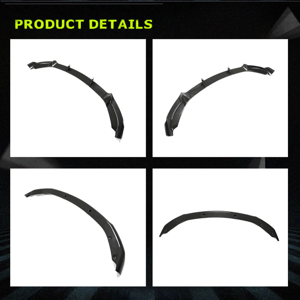 Fits for Tesla Model Y Dry Carbon Fiber Front Bumper Lip Spoiler