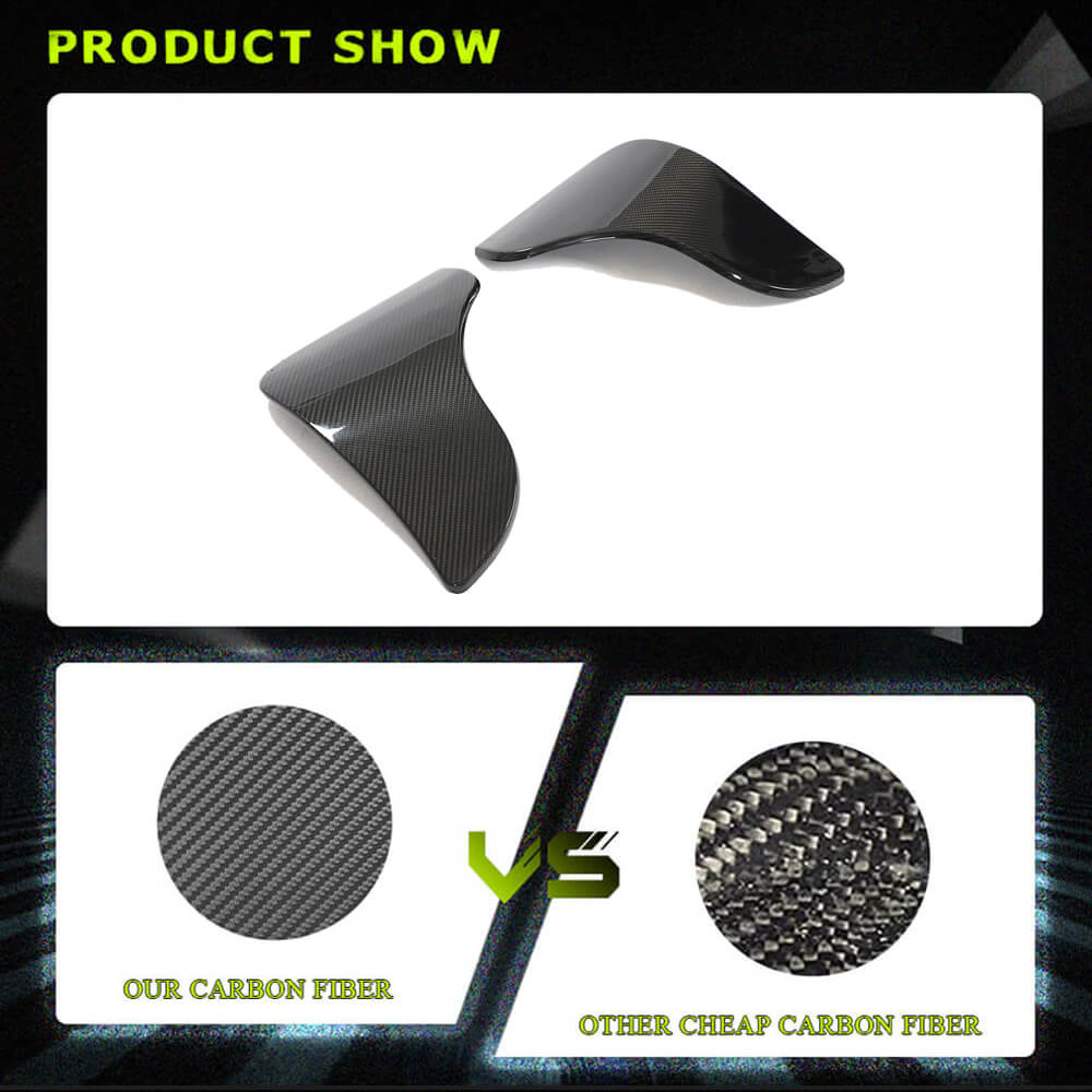 Fits for Tesla Model Y Dry Carbon Fiber Rear Bumper Canard Splitters