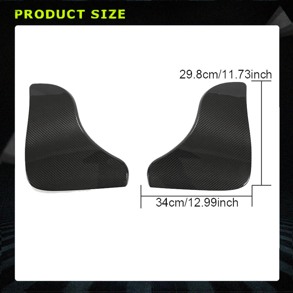 Fits for Tesla Model Y Dry Carbon Fiber Rear Bumper Canard Splitters